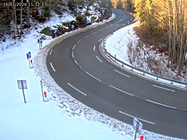 <h2>Webcam dans le Jura, sur la N5 dans la côte des Rousses à proximité de Morez</h2>