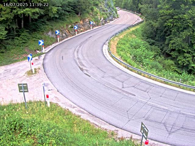 Webcam dans le Jura, sur la N5 dans la côte des Rousses à proximité de Morez