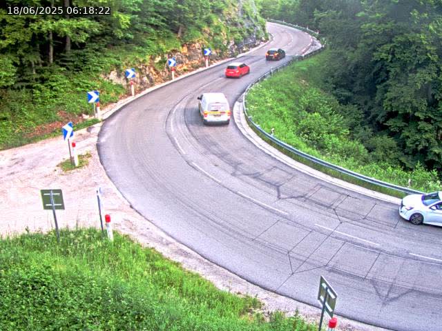 Webcam dans le Jura, sur la N5 dans la côte des Rousses à proximité de Morez