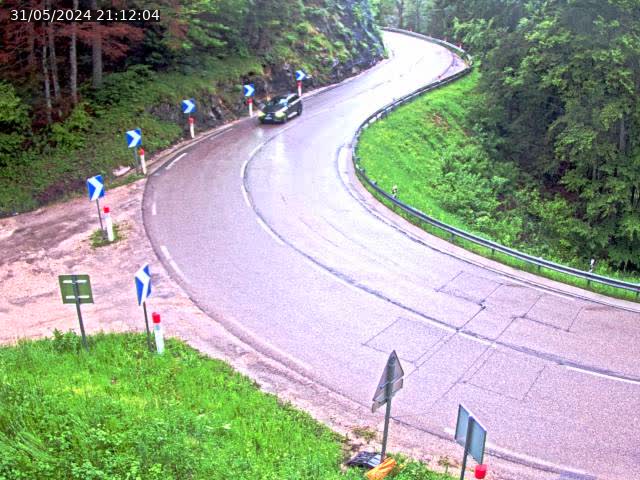 Webcam dans le Jura, sur la N5 dans la côte des Rousses à proximité de Morez