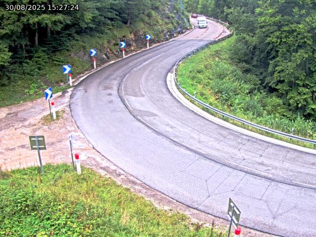 Webcam dans le Jura, sur la N5 dans la côte des Rousses à proximité de Morez