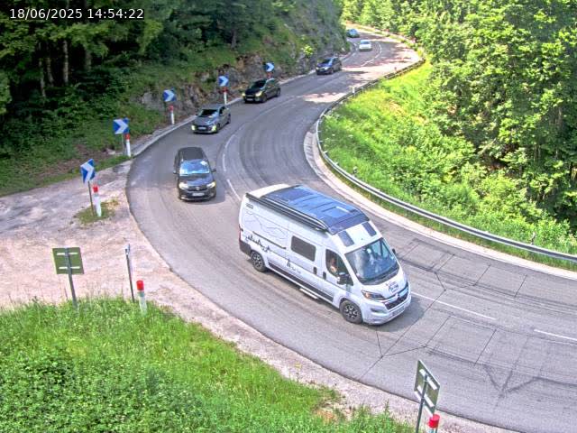 Webcam dans le Jura, sur la N5 dans la côte des Rousses à proximité de Morez