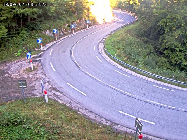 <h2>Webcam dans le Jura, sur la N5 dans la côte des Rousses à proximité de Morez</h2>