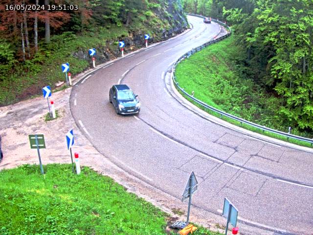 Webcam dans le Jura, sur la N5 dans la côte des Rousses à proximité de Morez