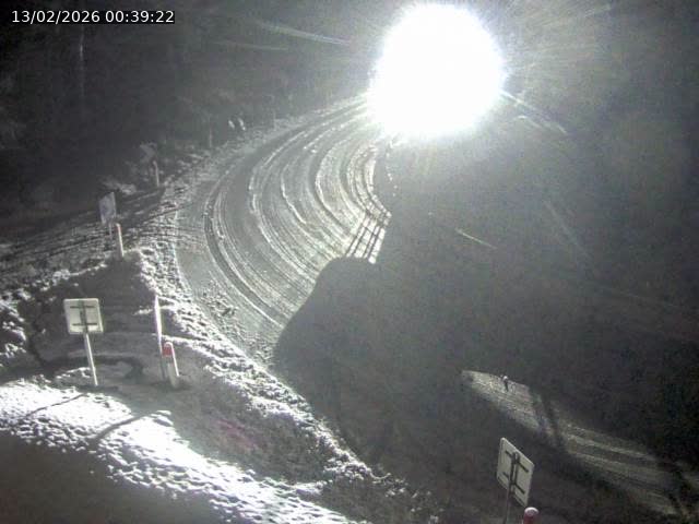 Webcam dans le Jura, sur la N5 dans la côte des Rousses à proximité de Morez