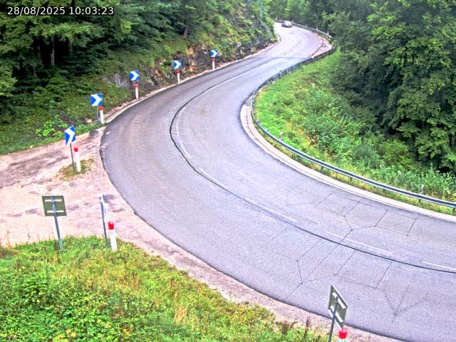 Webcam dans le Jura, sur la N5 dans la côte des Rousses à proximité de Morez