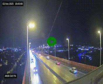 Webcam autoroute sur le périphérique de Bordeaux (A630) au nord de la ville. Caméra située sur le Pont d'Aquitaine.