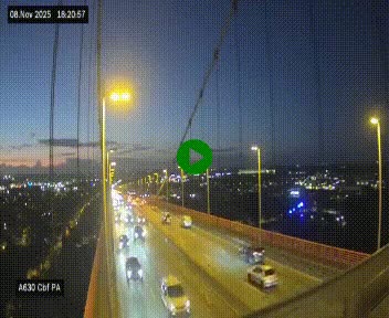 <h2>Webcam autoroute sur le périphérique de Bordeaux (A630) au nord de la ville. Caméra située sur le Pont d'Aquitaine.</h2>