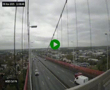 Webcam autoroute sur le périphérique de Bordeaux (A630) au nord de la ville. Caméra située sur le Pont d'Aquitaine.