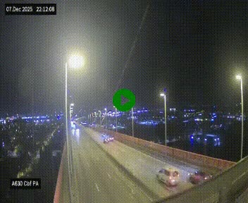 Webcam autoroute sur le périphérique de Bordeaux (A630) au nord de la ville. Caméra située sur le Pont d'Aquitaine.