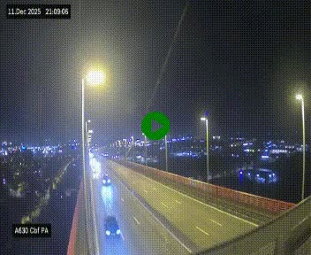 Webcam autoroute sur le périphérique de Bordeaux (A630) au nord de la ville. Caméra située sur le Pont d'Aquitaine.