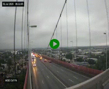 Webcam autoroute sur le périphérique de Bordeaux (A630) au nord de la ville. Caméra située sur le Pont d'Aquitaine.