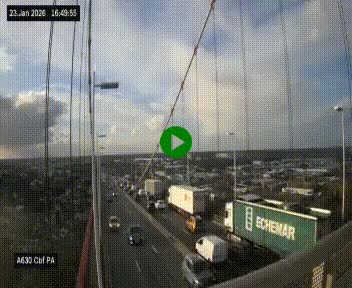 Webcam autoroute sur le périphérique de Bordeaux (A630) au nord de la ville. Caméra située sur le Pont d'Aquitaine.