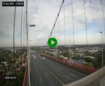 <h2>Webcam autoroute sur le périphérique de Bordeaux (A630) au nord de la ville. Caméra située sur le Pont d'Aquitaine.</h2>