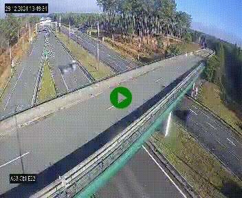 Webcam autoroute A63 à la jonction avec l'A660 menant au bassin d'Arcachon. Vue orientée vers Bordeaux