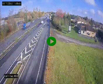 <h2>Vue en direct de l'autoroute A10 grâce à un drône situé au-dessus du péage de Virsac</h2>