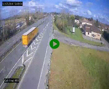 <h2>Vue en direct de l'autoroute A10 grâce à un drône situé au-dessus du péage de Virsac</h2>