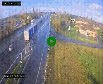 <h2>Vue en direct de l'autoroute A10 grâce à un drône situé au-dessus du péage de Virsac</h2>