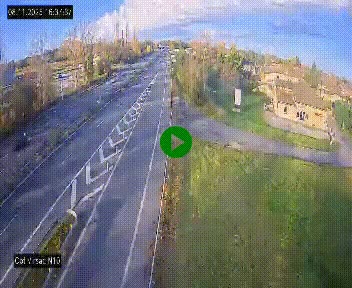 <h2>Vue en direct de l'autoroute A10 grâce à un drône situé au-dessus du péage de Virsac</h2>