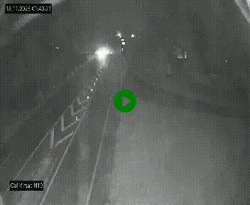 Vue en direct de l'autoroute A10 grâce à un drône situé au-dessus du péage de Virsac