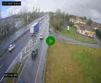 <h2>Vue en direct de l'autoroute A10 grâce à un drône situé au-dessus du péage de Virsac</h2>