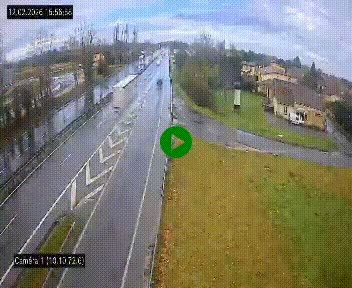 <h2>Vue en direct de l'autoroute A10 grâce à un drône situé au-dessus du péage de Virsac</h2>