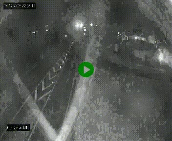 Vue en direct de l'autoroute A10 grâce à un drône situé au-dessus du péage de Virsac