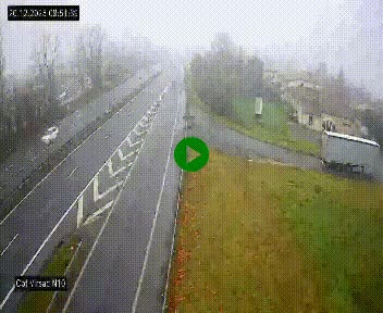 <h2>Vue en direct de l'autoroute A10 grâce à un drône situé au-dessus du péage de Virsac</h2>