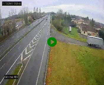 <h2>Vue en direct de l'autoroute A10 grâce à un drône situé au-dessus du péage de Virsac</h2>