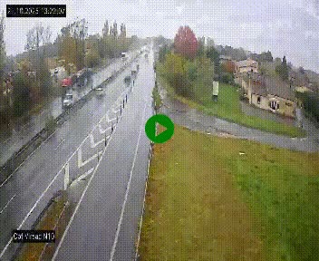 <h2>Vue en direct de l'autoroute A10 grâce à un drône situé au-dessus du péage de Virsac</h2>