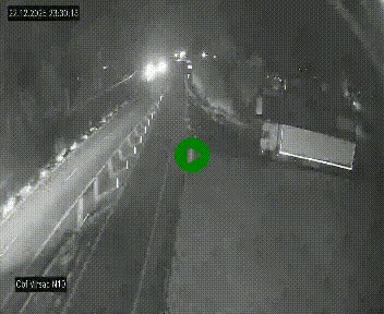 <h2>Vue en direct de l'autoroute A10 grâce à un drône situé au-dessus du péage de Virsac</h2>