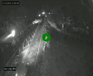 <h2>Vue en direct de l'autoroute A10 grâce à un drône situé au-dessus du péage de Virsac</h2>