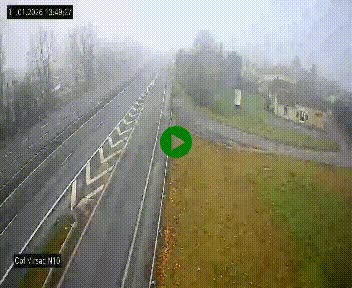 <h2>Vue en direct de l'autoroute A10 grâce à un drône situé au-dessus du péage de Virsac</h2>