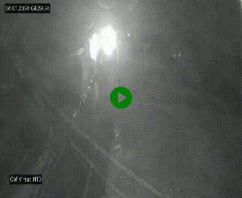 <h2>Vue en direct de l'autoroute A10 grâce à un drône situé au-dessus du péage de Virsac</h2>