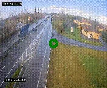 <h2>Vue en direct de l'autoroute A10 grâce à un drône situé au-dessus du péage de Virsac</h2>