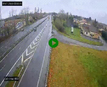 <h2>Vue en direct de l'autoroute A10 grâce à un drône situé au-dessus du péage de Virsac</h2>