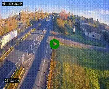 <h2>Vue en direct de l'autoroute A10 grâce à un drône situé au-dessus du péage de Virsac</h2>