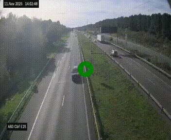 Webcam autoroute A63 en périphérie de Bordeaux au sud-est de la ville, en provenance du bassin d'Arcachon. Vue orientée vers Bordeaux