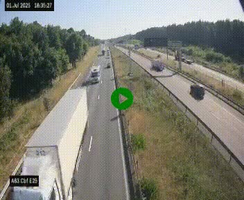 <h2>Webcam autoroute A63 en périphérie de Bordeaux au sud-est de la ville, en provenance du bassin d'Arcachon. Vue orientée vers Bordeaux</h2>