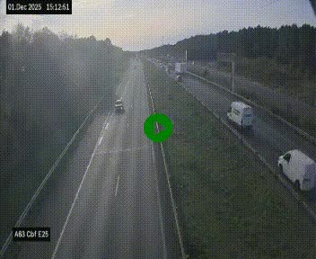 <h2>Webcam autoroute A63 en périphérie de Bordeaux au sud-est de la ville, en provenance du bassin d'Arcachon. Vue orientée vers Bordeaux</h2>