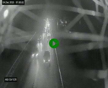 <h2>Webcam autoroute A63 en périphérie de Bordeaux au sud-est de la ville, en provenance du bassin d'Arcachon. Vue orientée vers Bordeaux</h2>