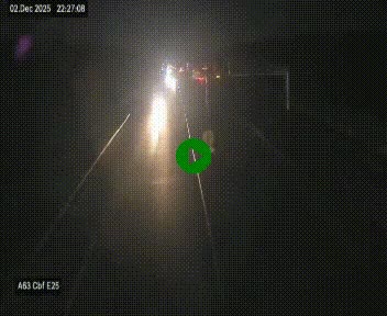 <h2>Webcam autoroute A63 en périphérie de Bordeaux au sud-est de la ville, en provenance du bassin d'Arcachon. Vue orientée vers Bordeaux</h2>