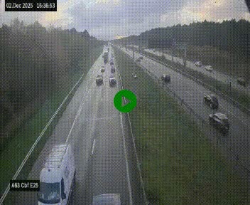 <h2>Webcam autoroute A63 en périphérie de Bordeaux au sud-est de la ville, en provenance du bassin d'Arcachon. Vue orientée vers Bordeaux</h2>