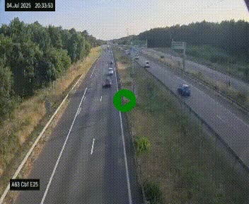 <h2>Webcam autoroute A63 en périphérie de Bordeaux au sud-est de la ville, en provenance du bassin d'Arcachon. Vue orientée vers Bordeaux</h2>