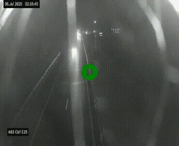 Webcam autoroute A63 en périphérie de Bordeaux au sud-est de la ville, en provenance du bassin d'Arcachon. Vue orientée vers Bordeaux