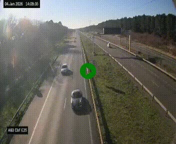 Webcam autoroute A63 en périphérie de Bordeaux au sud-est de la ville, en provenance du bassin d'Arcachon. Vue orientée vers Bordeaux