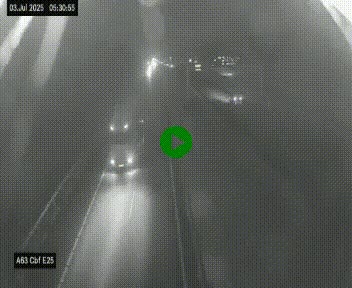 <h2>Webcam autoroute A63 en périphérie de Bordeaux au sud-est de la ville, en provenance du bassin d'Arcachon. Vue orientée vers Bordeaux</h2>