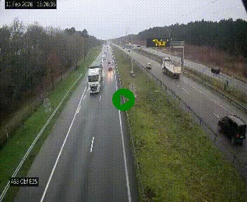 <h2>Webcam autoroute A63 en périphérie de Bordeaux au sud-est de la ville, en provenance du bassin d'Arcachon. Vue orientée vers Bordeaux</h2>