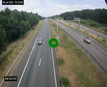 <h2>Webcam autoroute A63 en périphérie de Bordeaux au sud-est de la ville, en provenance du bassin d'Arcachon. Vue orientée vers Bordeaux</h2>