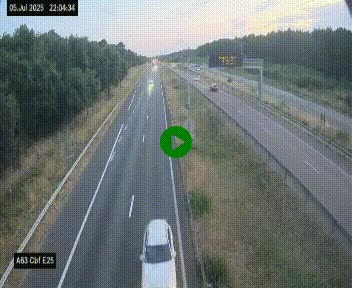 <h2>Webcam autoroute A63 en périphérie de Bordeaux au sud-est de la ville, en provenance du bassin d'Arcachon. Vue orientée vers Bordeaux</h2>